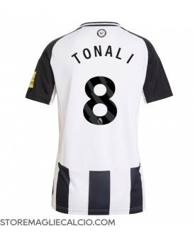 Newcastle United Sandro Tonali #8 Maglia Gara Casa Repliche 2024-25 Donna